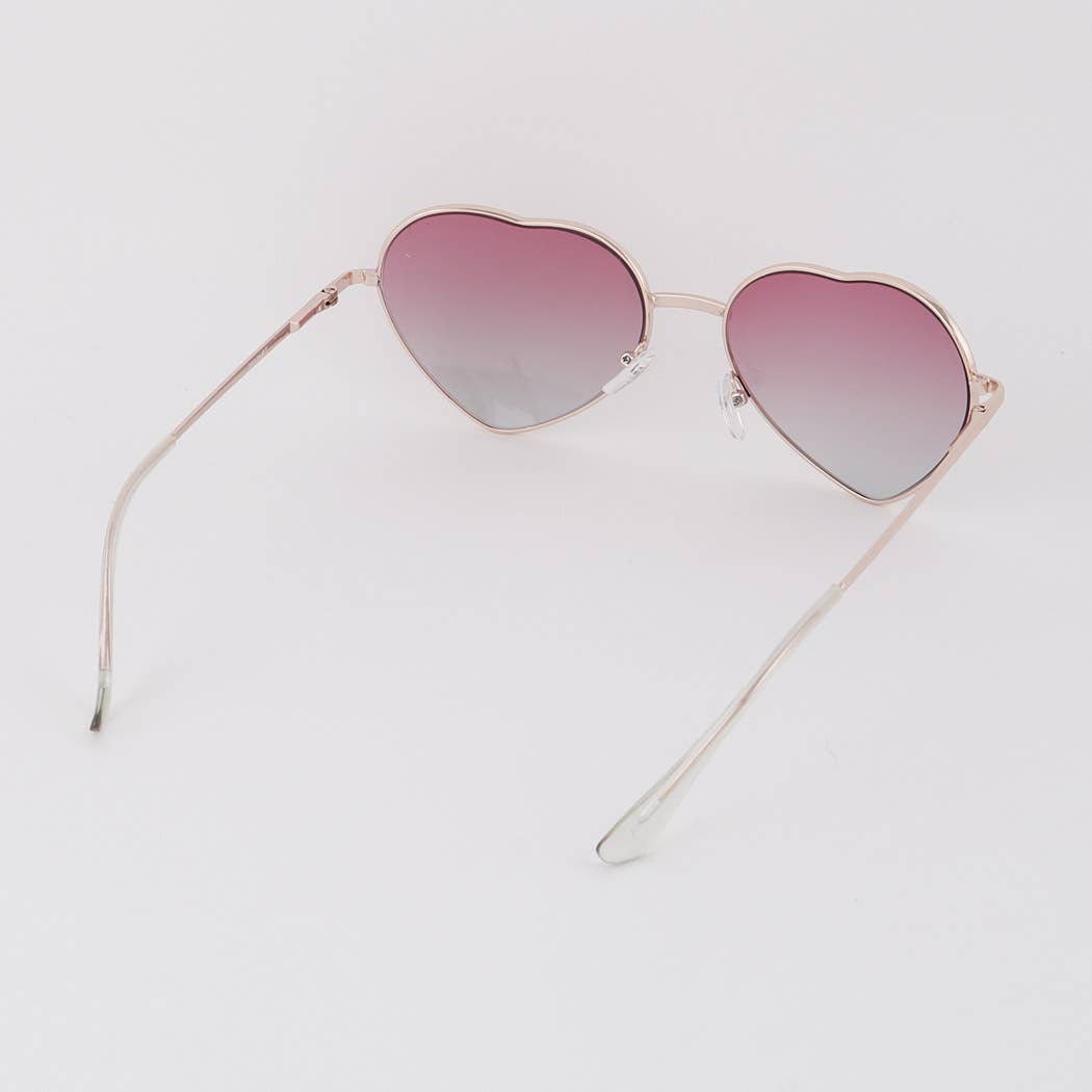 Heart Tinted Sunglasses, Assorted Colors