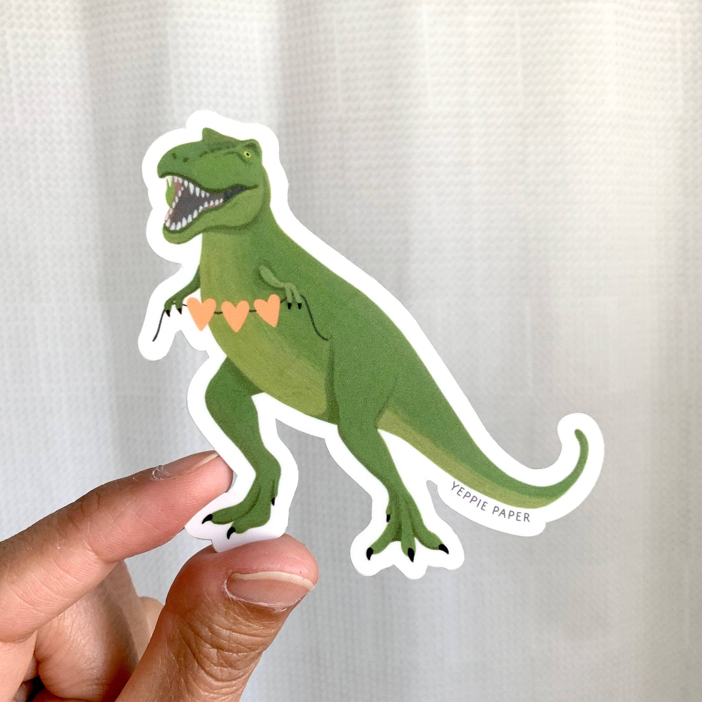 T-Rex Dinosaur Heart Sticker