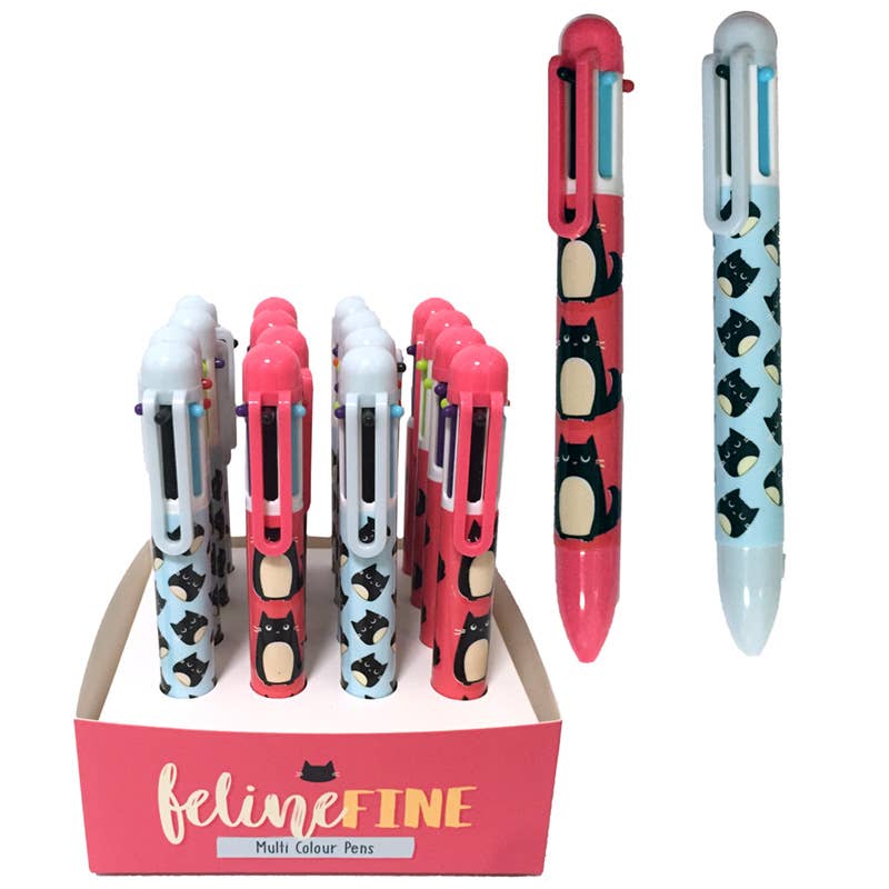 Feline Fine Cat Multi Colour Pen (6 Colours)