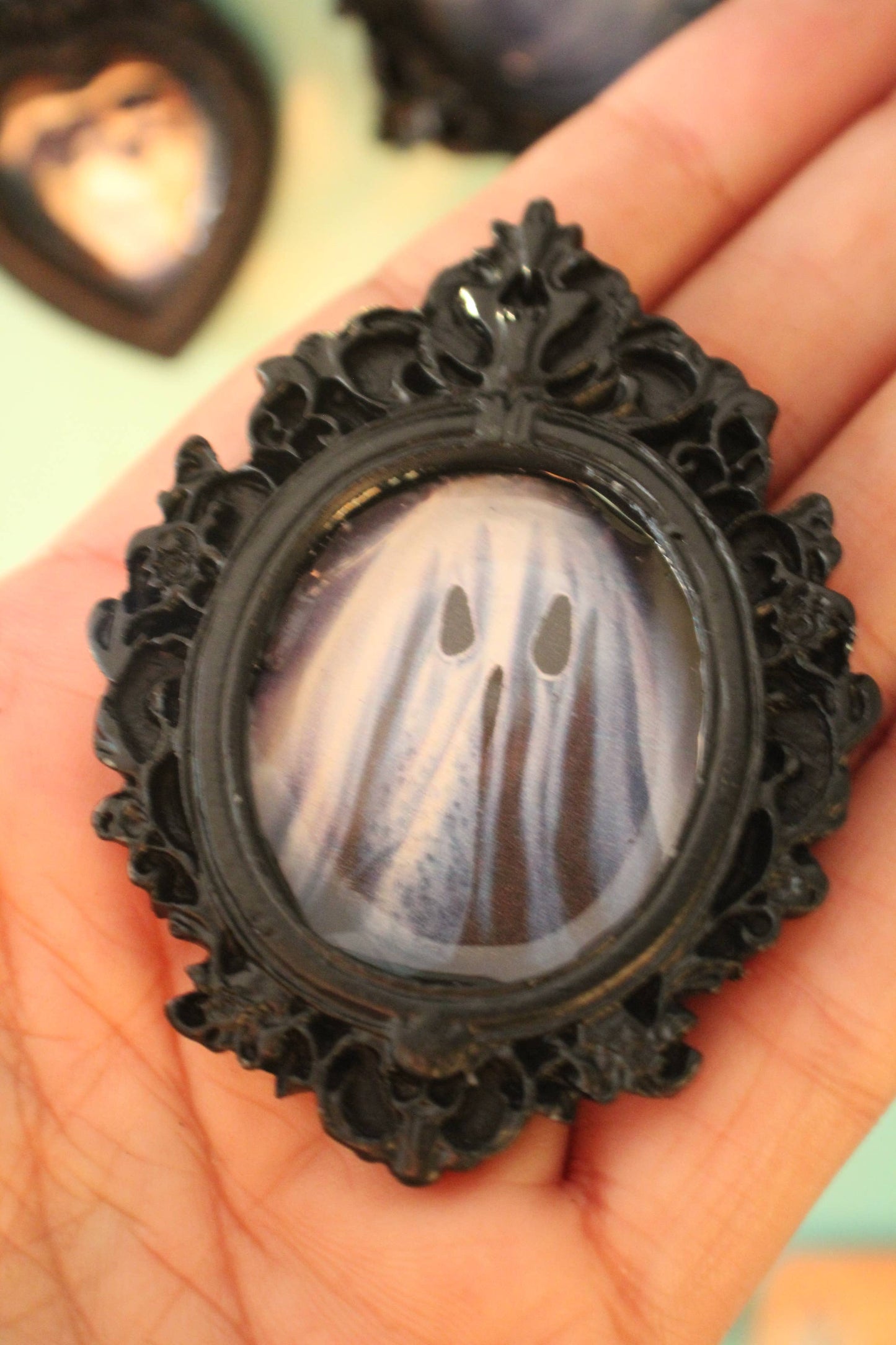 Everyday Ghosts Mini Black Frame Magnet