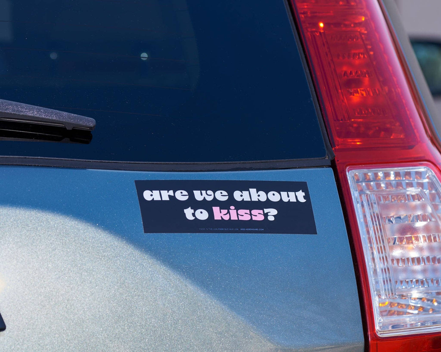 About to Kiss Vinyl Bumper Sticker - Fathers Day Gift Mothers Day Spring Easter