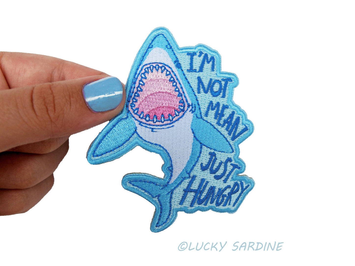Hungry Shark, Embroidered Patch