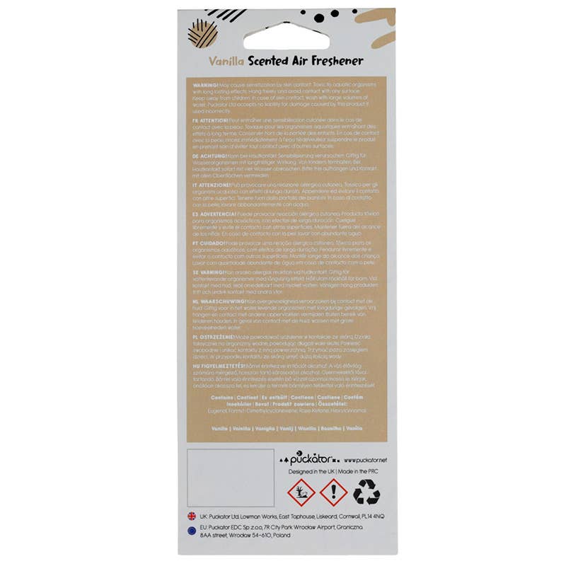 Vanilla Cat's Life Car Air Freshener