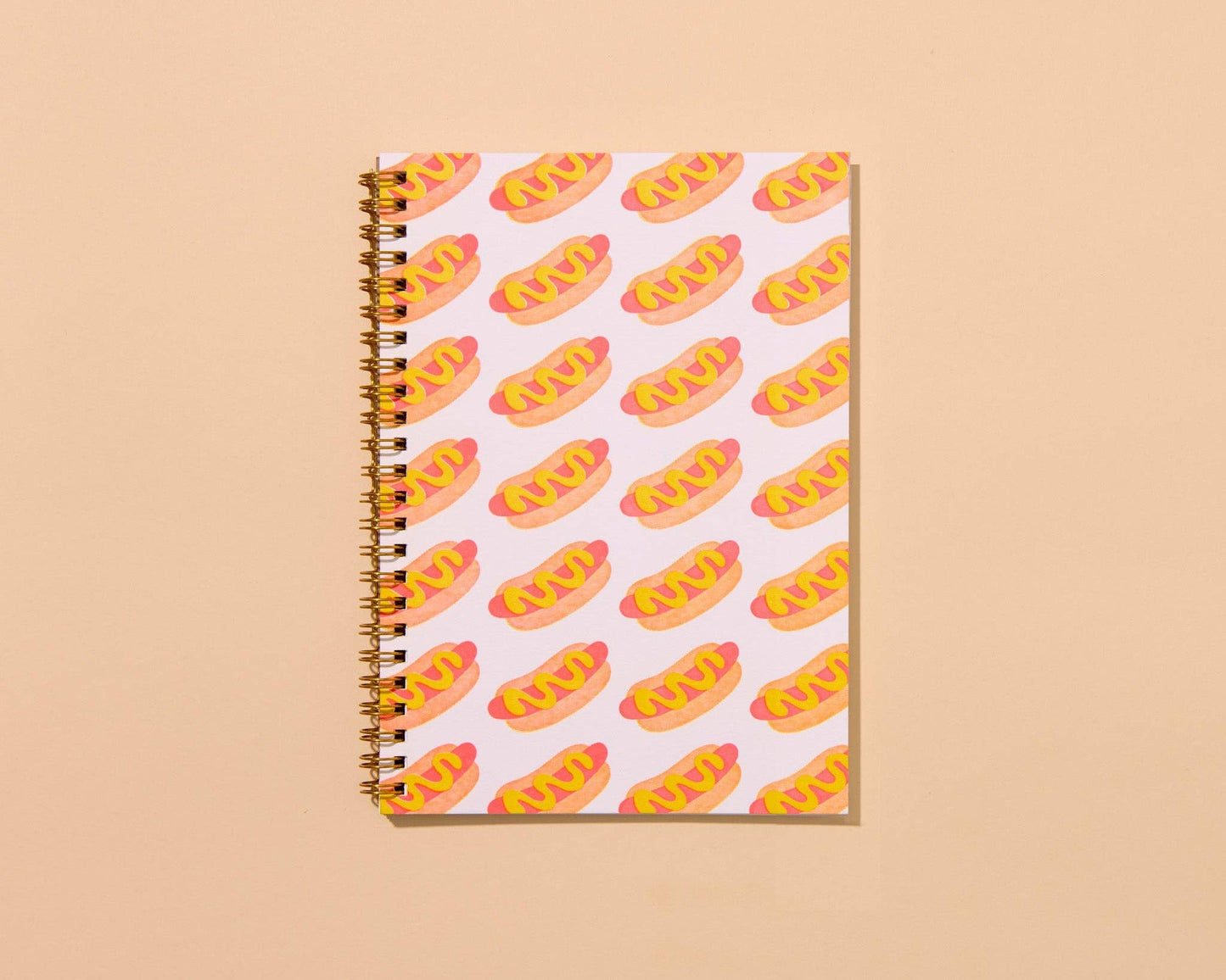 Hot Dogs Letterpress Spiral Notebook - Fathers Day Gift Mothers Day