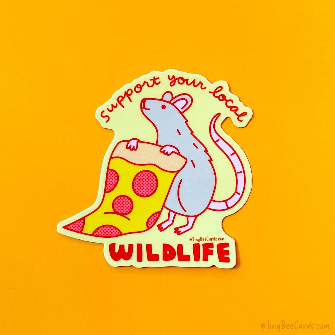 Pizza Rat Vinyl Sticker - Support Your Local Wildlife
