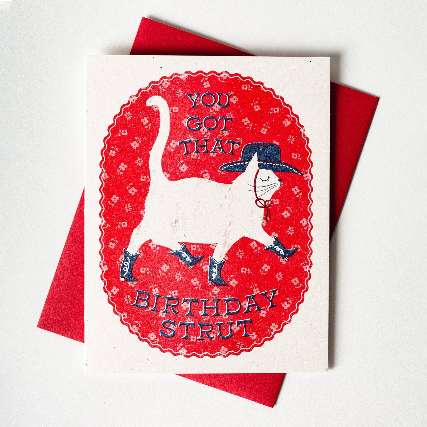 Birthday Strut Risograph Greeting Card