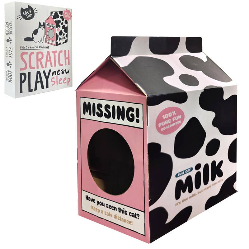Milk Carton Shaped Cat Playhouse, Build it Yourself