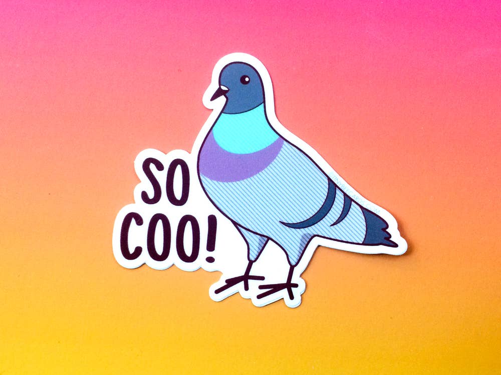 So Coo Pigeon Vinyl Sticker