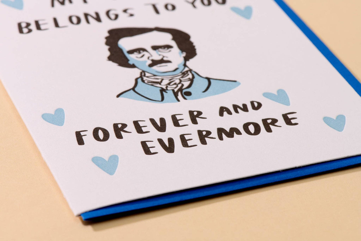 Forever and Evermore Letterpress Card - Literature, Love, Poe