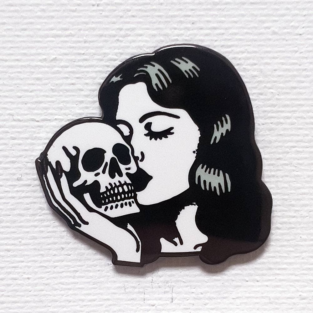 Skull Woman Enamel Pin