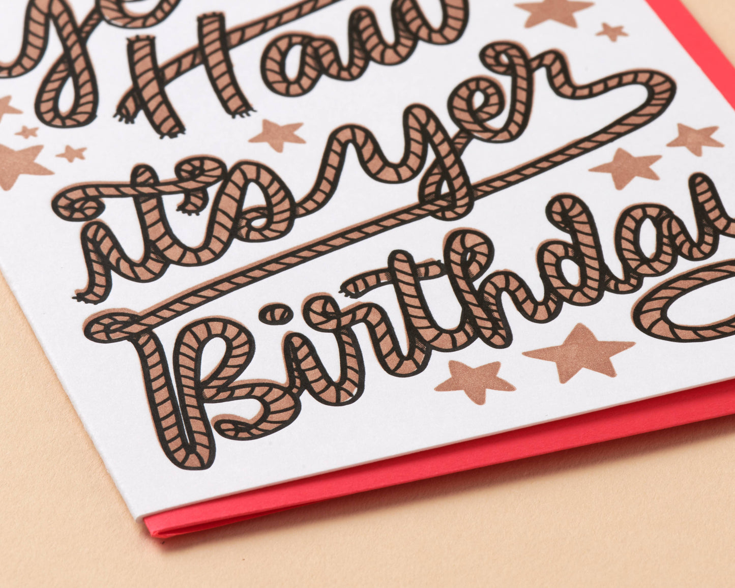 Yee Haw Western Birthday Letterpress Greeting Card Spring Easter