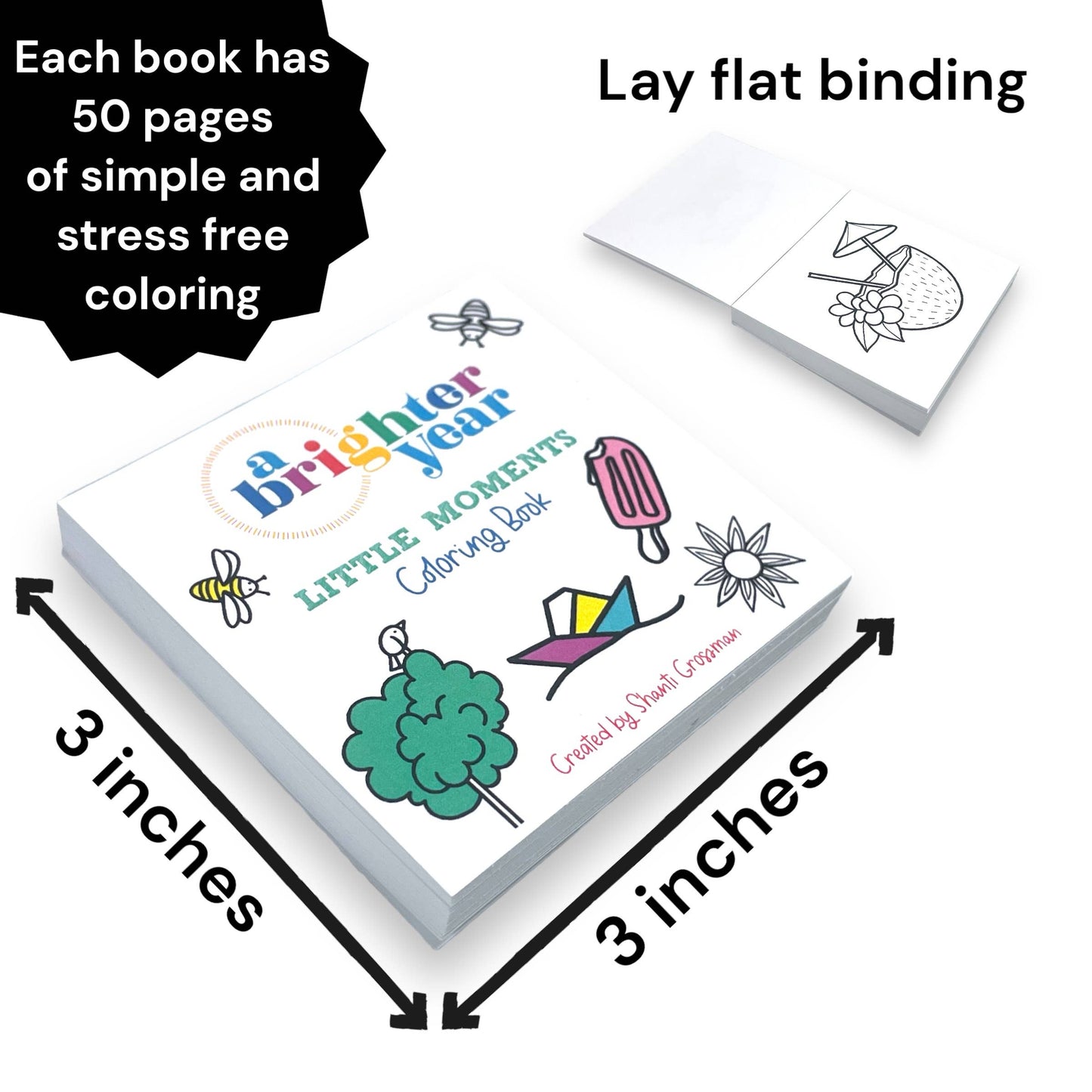 Little Moments Easy Tear Glue Binding Adult's Coloring Book