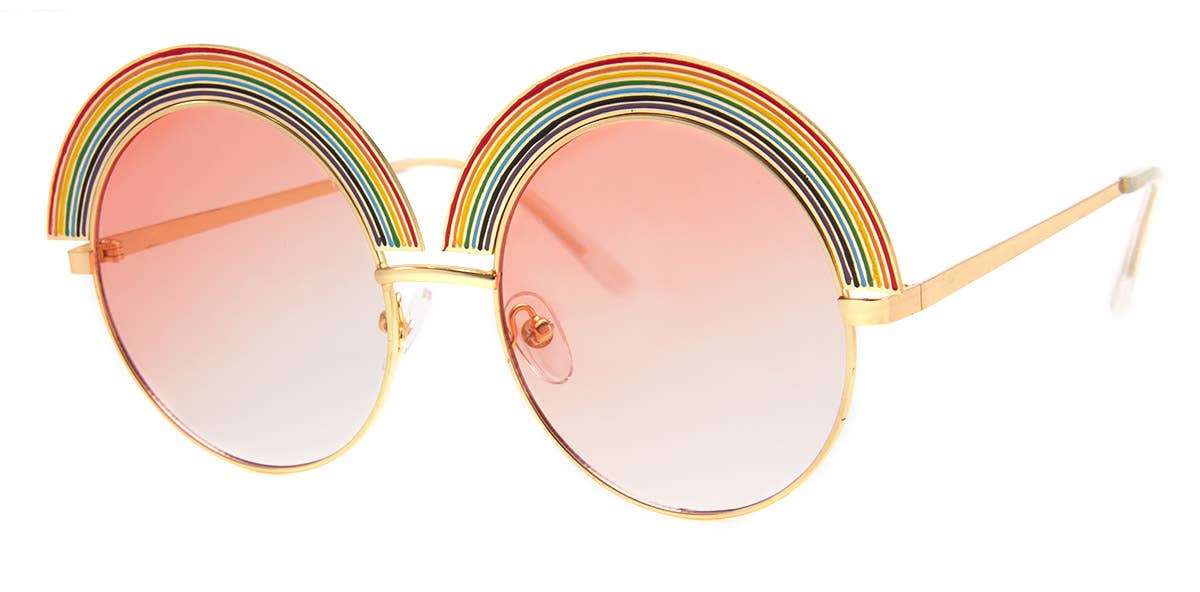 Rainbow - Sunglasses: Gold/Pink