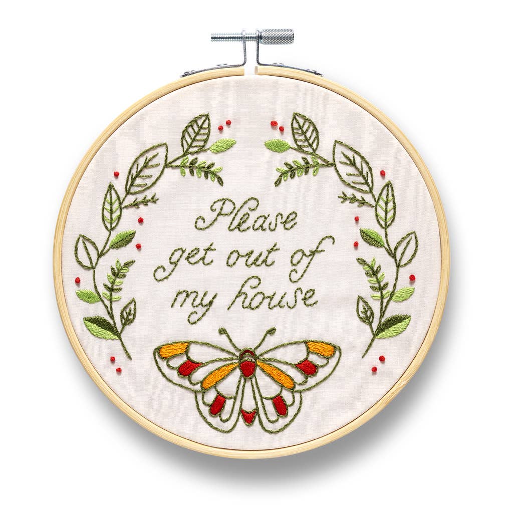 Please Get Out Of My House Embroidery Kit | Funatic