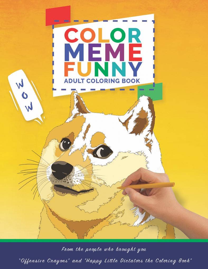 Color Meme Funny Coloring Book