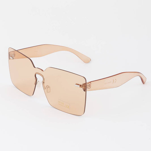 Rimless Bright Square Sunglasses, Assorted Colors
