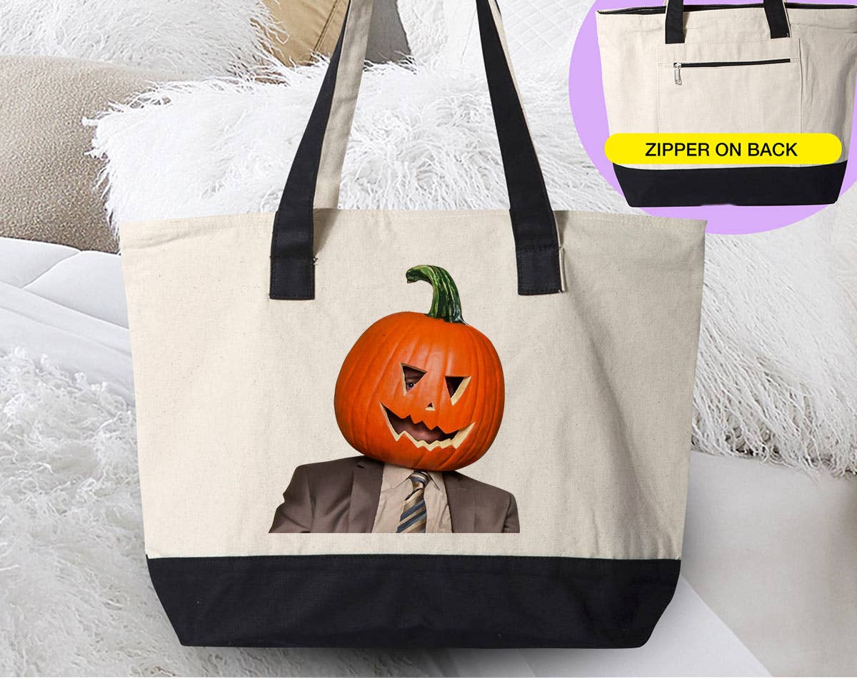 Dwight Pumpkin Head Tote