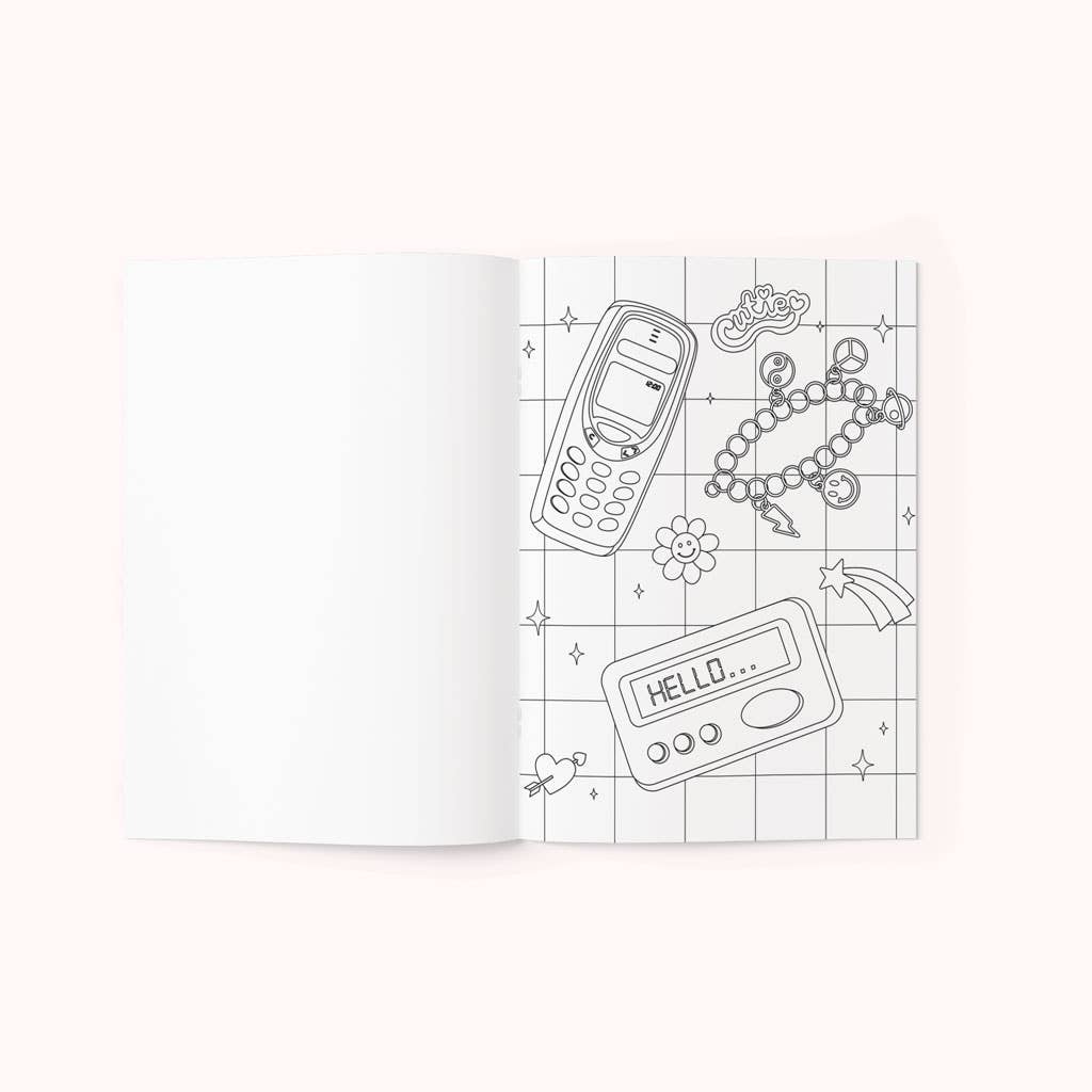 90's Nostalgia Colouring Book