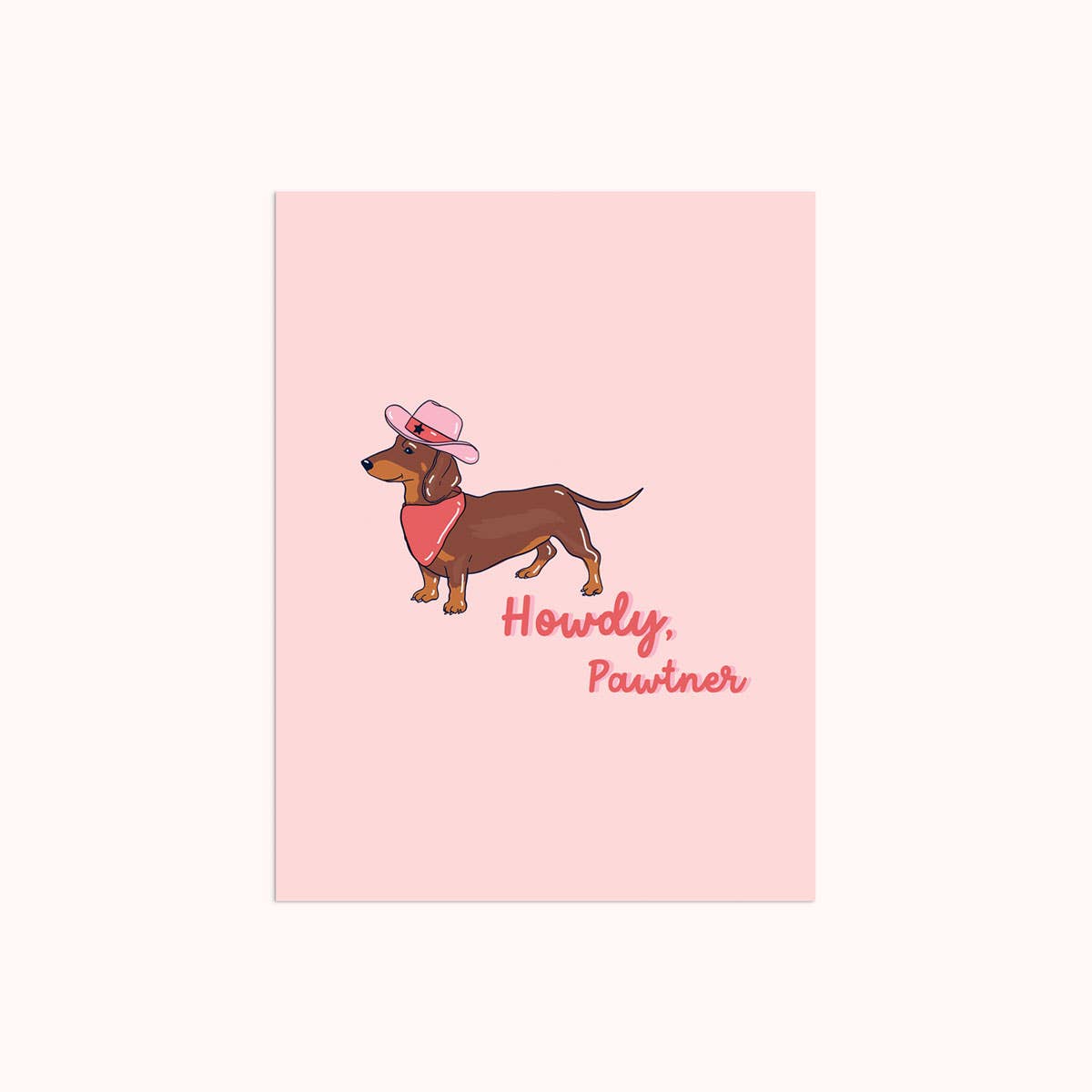 Howdy Pawtner Greeting Card