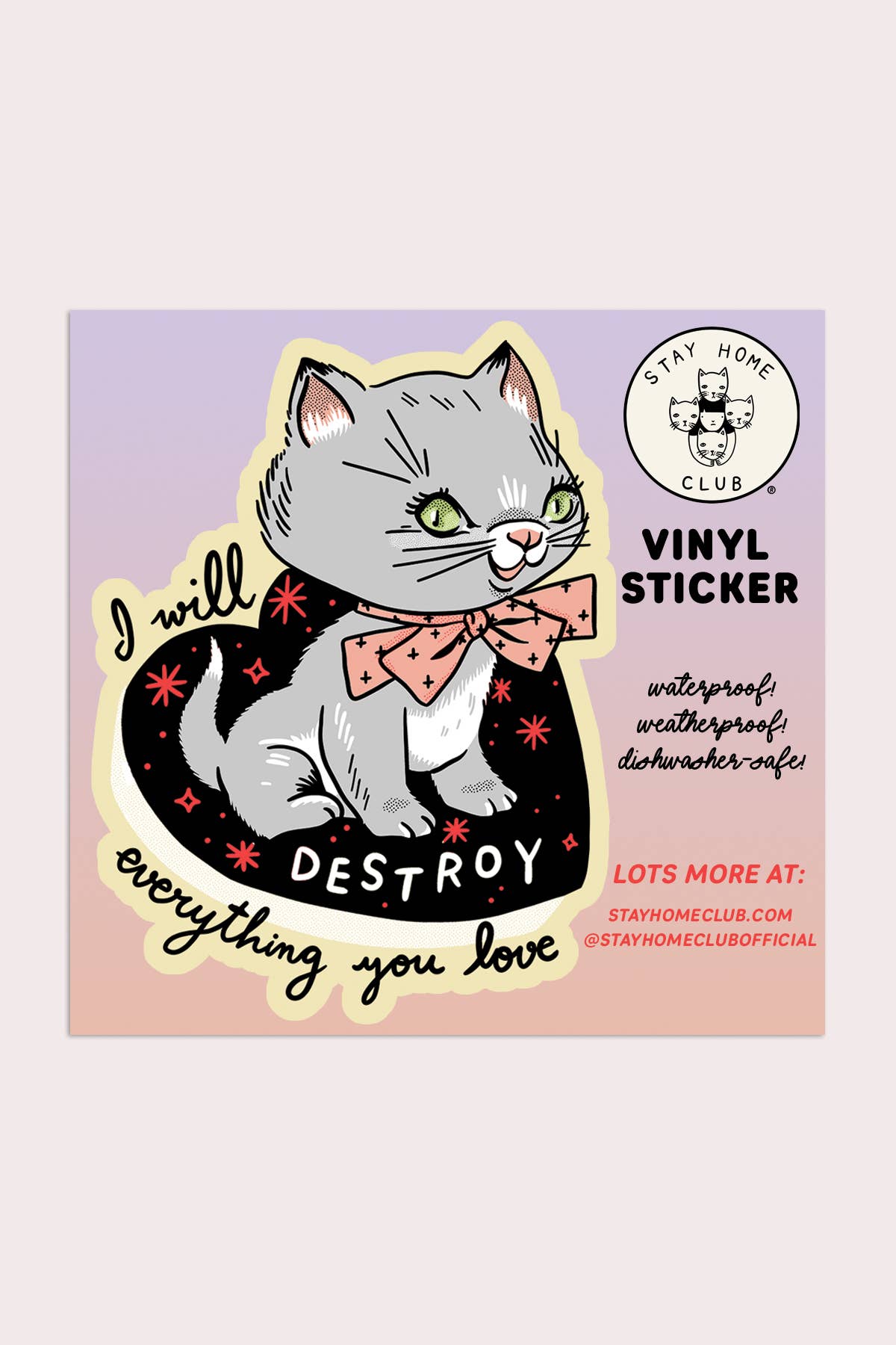 Destroy Kitten Sticker
