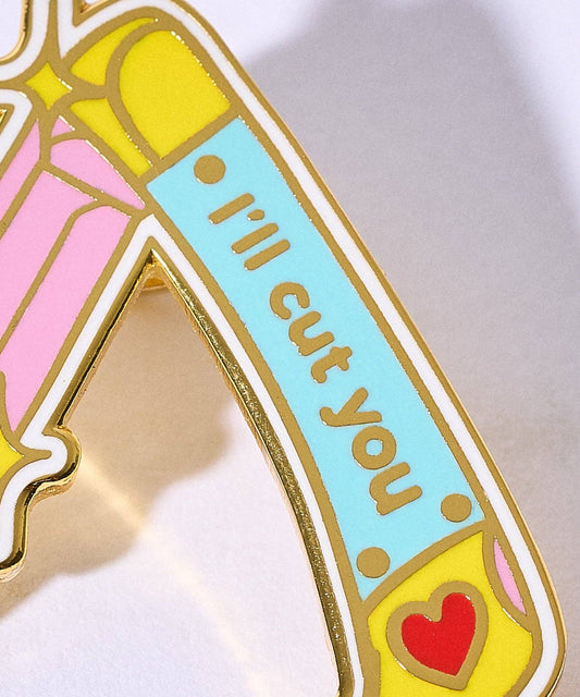 Cut Enamel Pin
