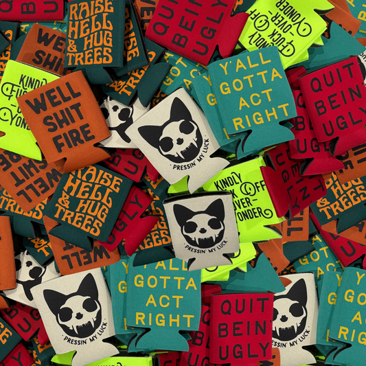 Raise Hell Hug Trees Koozie