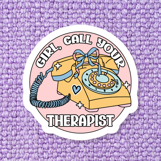 Funny Therapy Mental Health Sticker