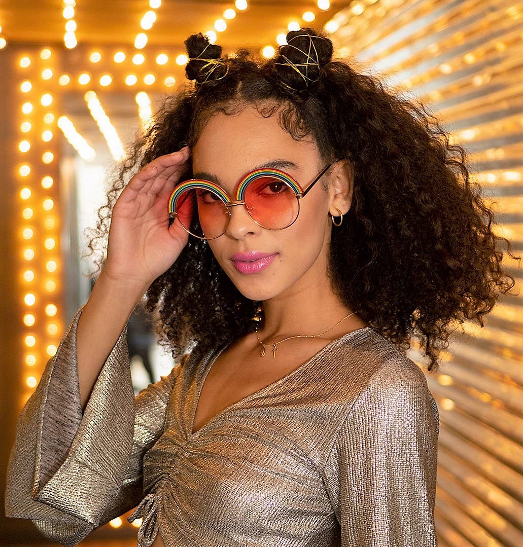 Rainbow - Sunglasses: Gold/Pink