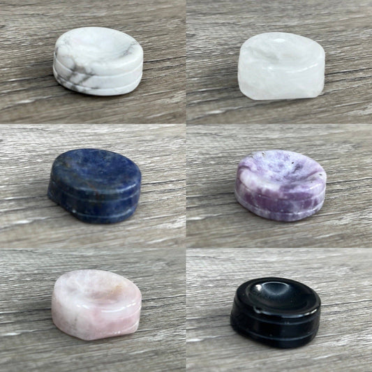 Tiger Eye 1-Inch Gemstone Incense Cone Stand