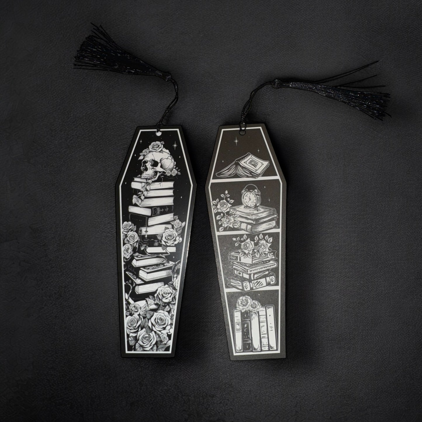 Coffin Bookmark with Tassel, Assorted Designs