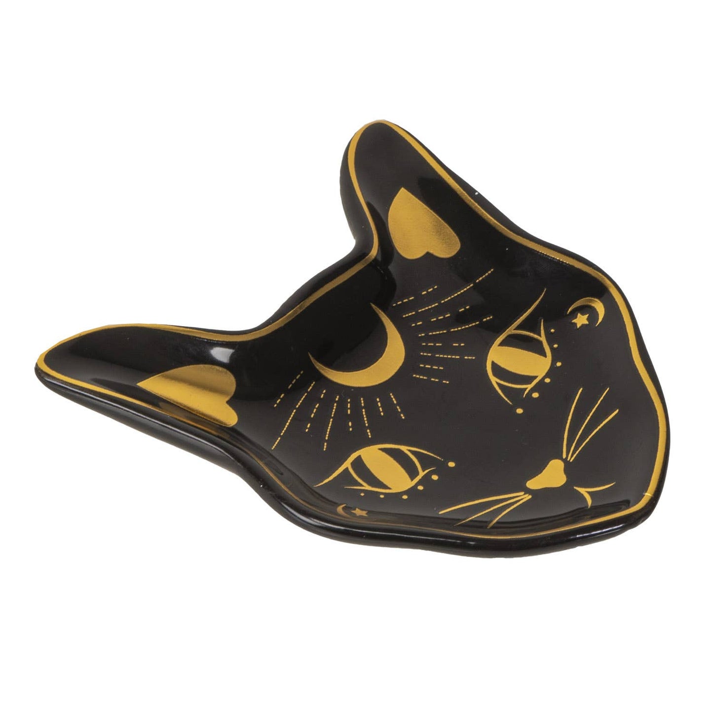Black Cat Mystic Ceramic Trinket Dish