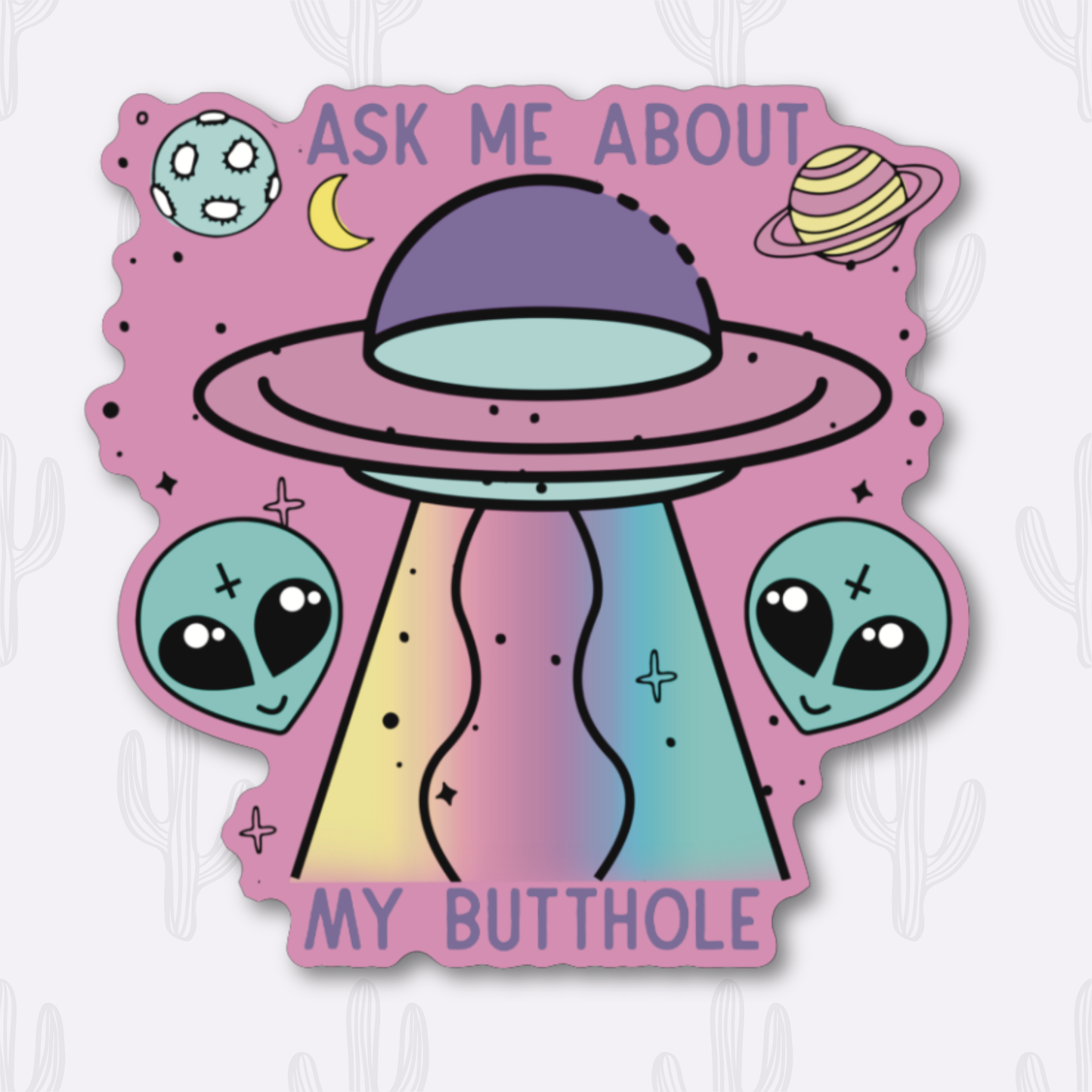 Holographic Alien Sticker