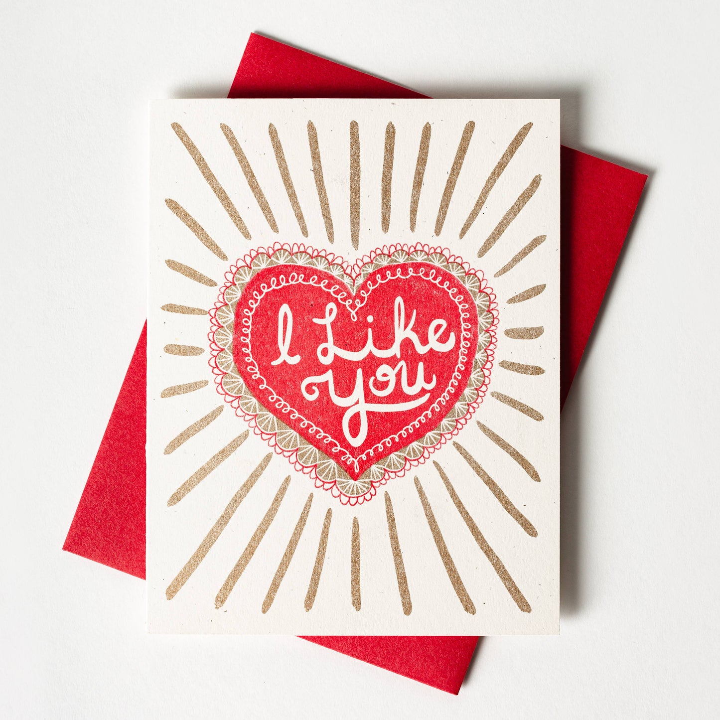 I Like You Risograph Greeting Card
