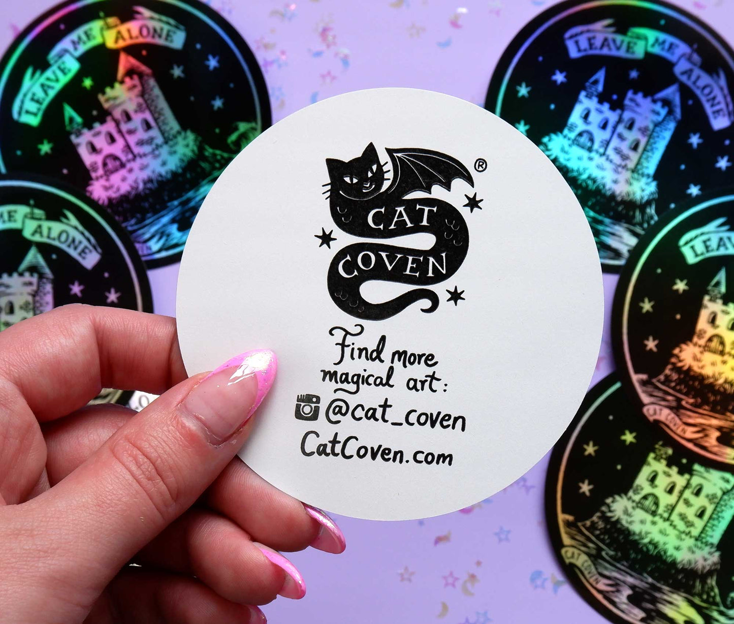 Leave Me Alone - Holographic Sticker