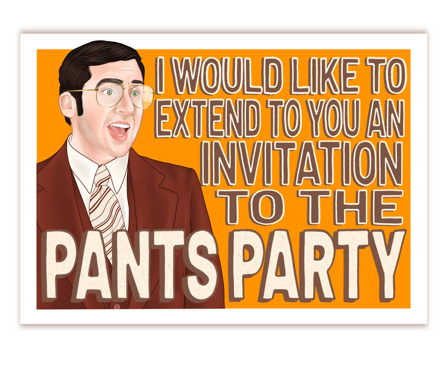 Anchorman Steve Carell Greeting Card