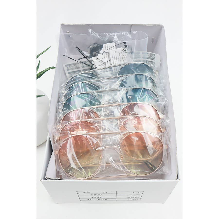 Retro Round Sunglasses, Assorted Colors