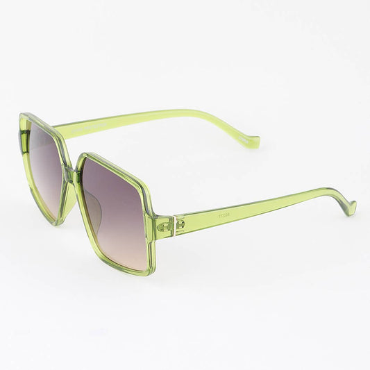 Bright Oversized Modern Gradient Box Sunglasses, Assorted Colors
