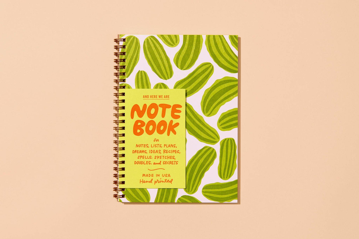 Pickles A5 Letterpress Spiral Notebook Fathers Day Gift Mothers Day