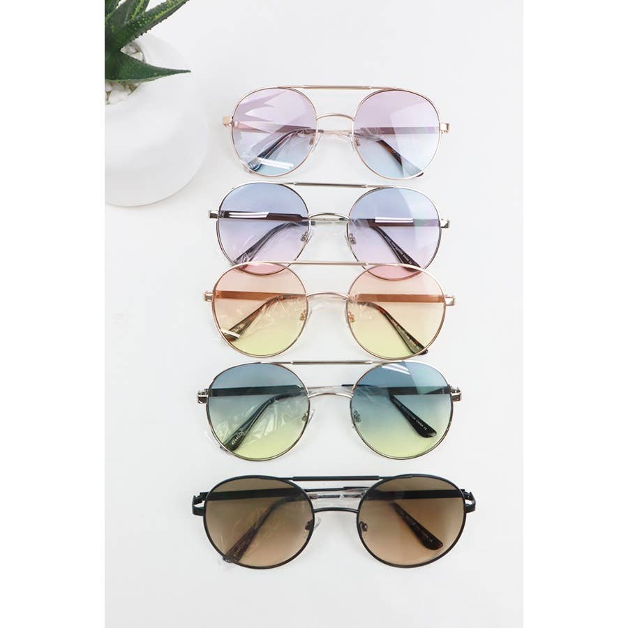 Retro Round Sunglasses, Assorted Colors