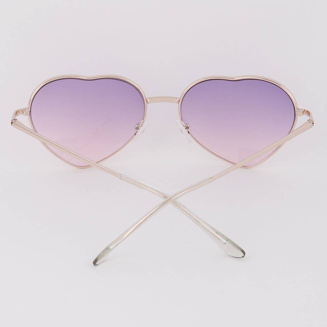 Heart Tinted Sunglasses, Assorted Colors