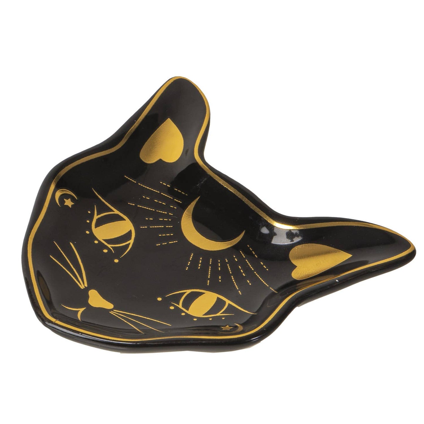 Black Cat Mystic Ceramic Trinket Dish
