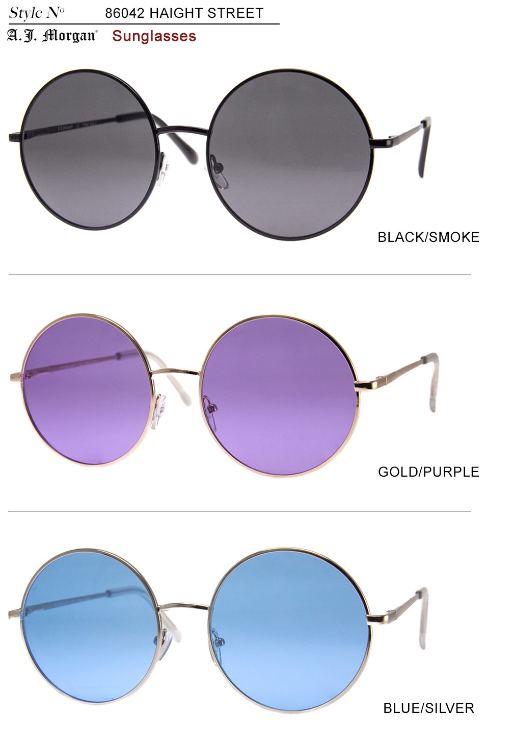 Haight Street - Sunglasses: Gold/Purple