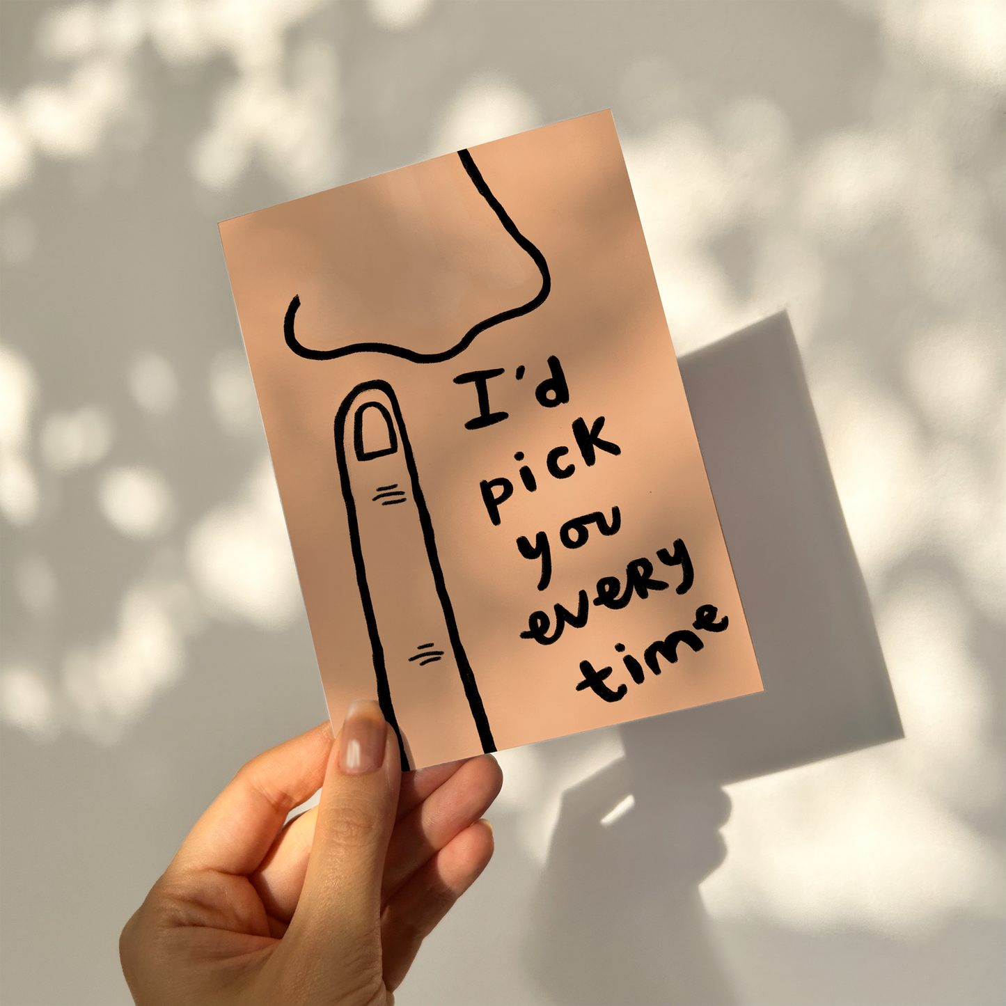 I'd Pick You Greeting Card Love Card