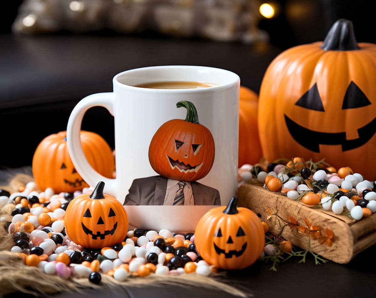 Dwight Pumpkin Head Coffee Mug