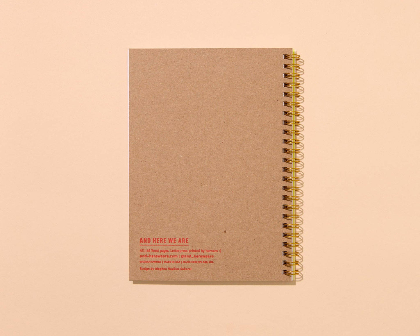Pickles A5 Letterpress Spiral Notebook Fathers Day Gift Mothers Day