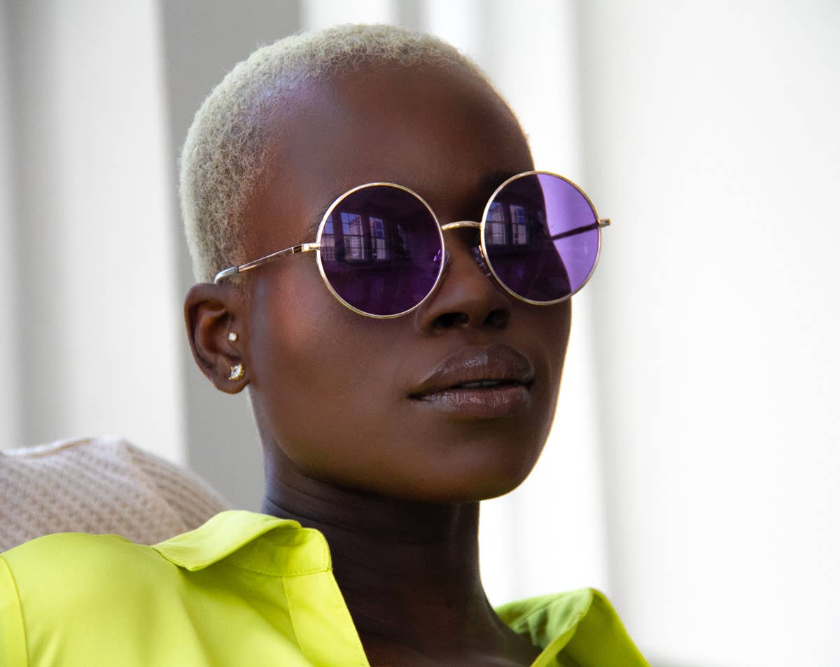 Haight Street - Sunglasses: Gold/Purple