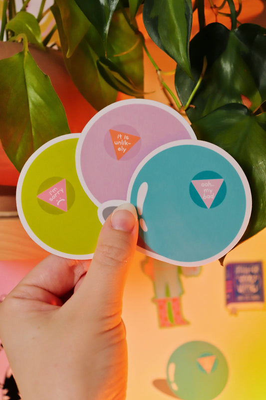 Unfortunate Magic 8 Balls Sticker