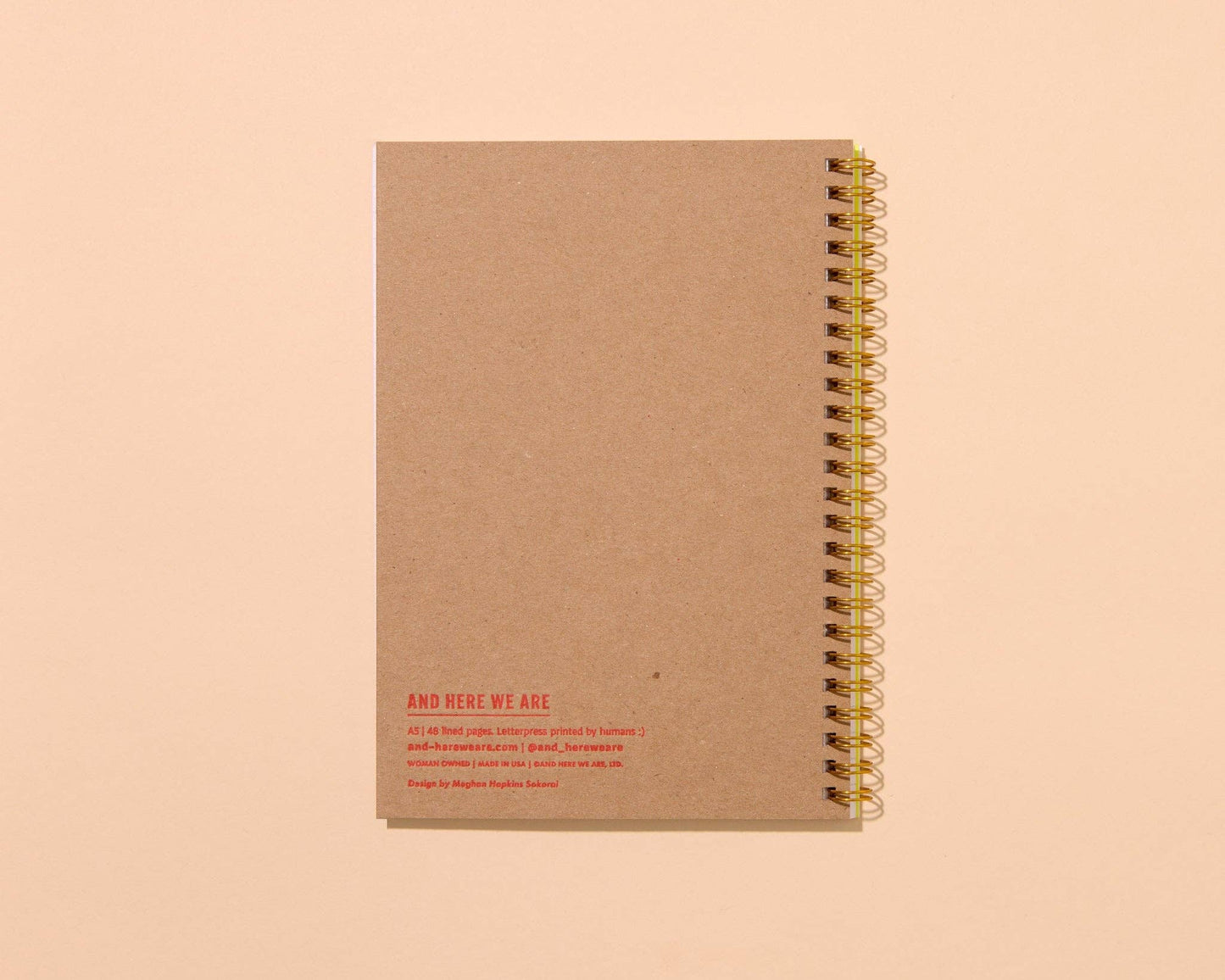 Hot Dogs Letterpress Spiral Notebook - Fathers Day Gift Mothers Day