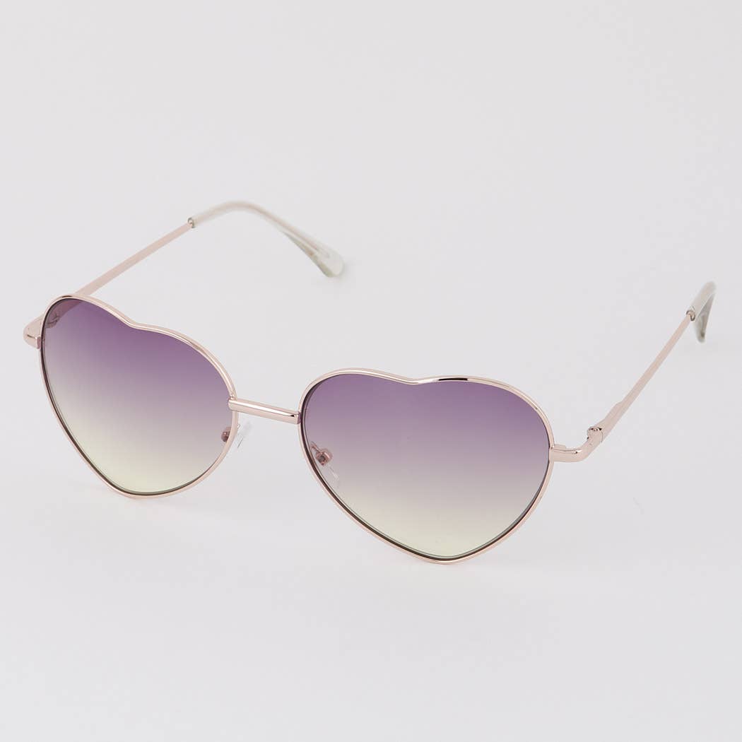 Heart Tinted Sunglasses, Assorted Colors
