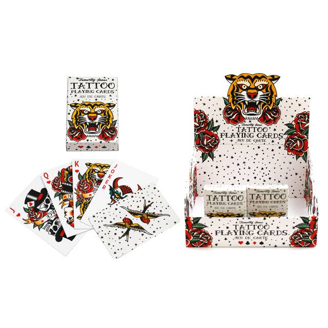Vintage Style Tattoo Playing Cards
